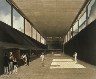 Der Tennisplatz in Versailles, graviert von Lawrence Josset, veröffentlicht 1976 von Louis Leopold Boilly